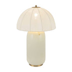 ALM-CROSBY-TL-BG Crosby 1 Light Table Lamp Satin Cream & Brushed Gold