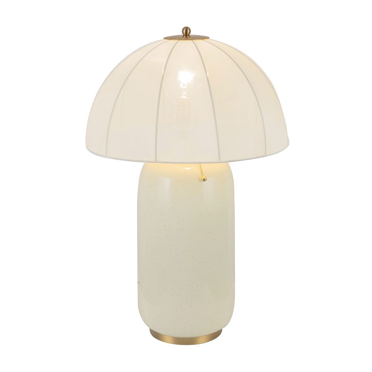 ALM-CROSBY-TL-BG Crosby 1 Light Table Lamp Satin Cream & Brushed Gold