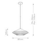 ALM-DAPHNE-P-L-MB Alora Mood Daphne 1 lt Large Pendant Matte Black & Natural