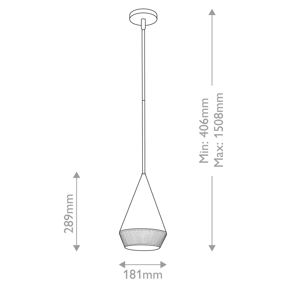 ALM-DAPHNE-P-S-MB Alora Mood Daphne 1 lt Small Pendant Matte Black & Natural