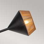 ALM-DAPHNE6-MB Alora Mood Daphne 6 lt Chandelier Matte Black & Natural