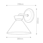 ALM-HALSTON-1WB-GD Alora Mood Halston 1 lt Wall Light Brushed Gold