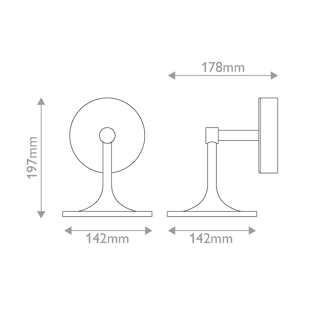 ALM-ISSA-1WB-BG Issa 1 Light LED Bathroom Wall Light  Brushed Gold