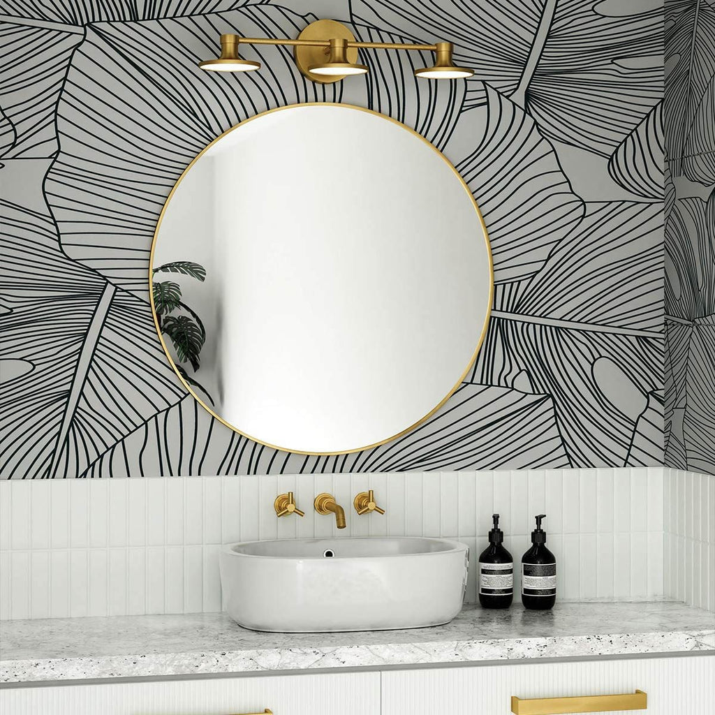 ALM-ISSA-3WB-BG Issa 3 Light LED  Bathroom Wall Light  Brushed Gold
