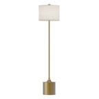 ALM-ISSA-FL-BG Issa 1 Light Floor  Lamp Brushed Gold, Ivory Linen