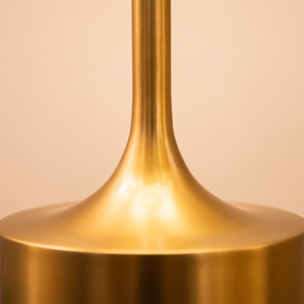 ALM-ISSA-FL-BG Issa 1 Light Floor  Lamp Brushed Gold, Ivory Linen