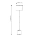 ALM-ISSA-FL-BG Issa 1 Light Floor  Lamp Brushed Gold, Ivory Linen