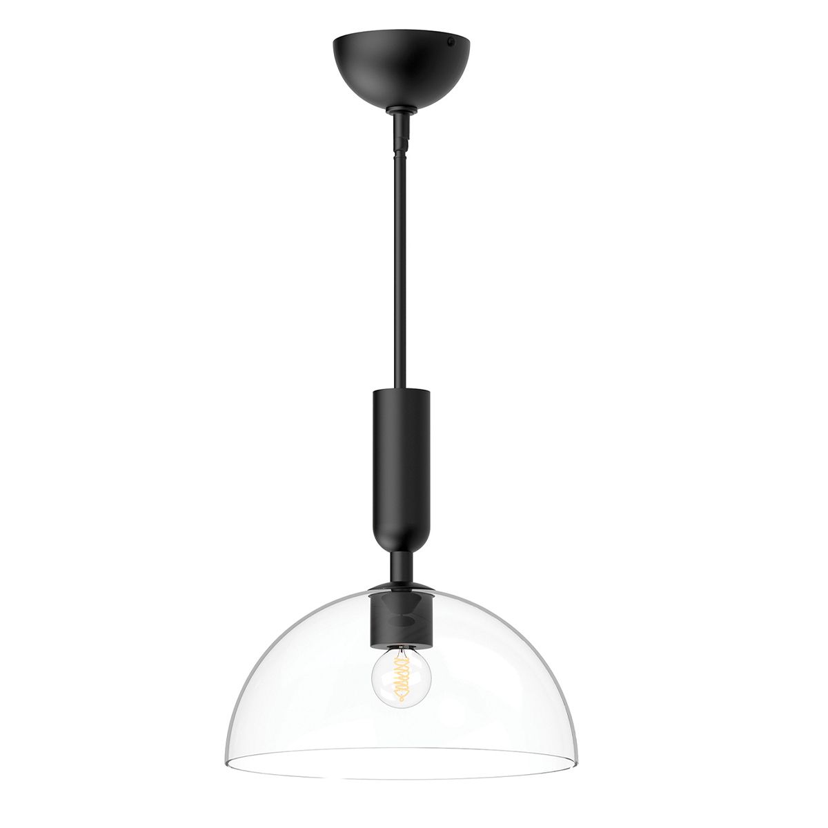 ALM-JUDE-P-MB-CL Alora Mood Jude 1 lt Pendant Matte Black