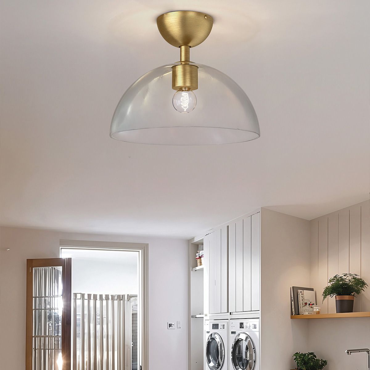 ALM-JUDE-SF-GD-CL Alora Mood Jude 1 lt Semi Flush Light Brushed Gold