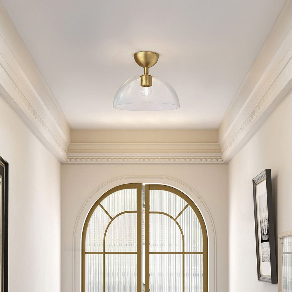 ALM-JUDE-SF-GD-CL Alora Mood Jude 1 lt Semi Flush Light Brushed Gold