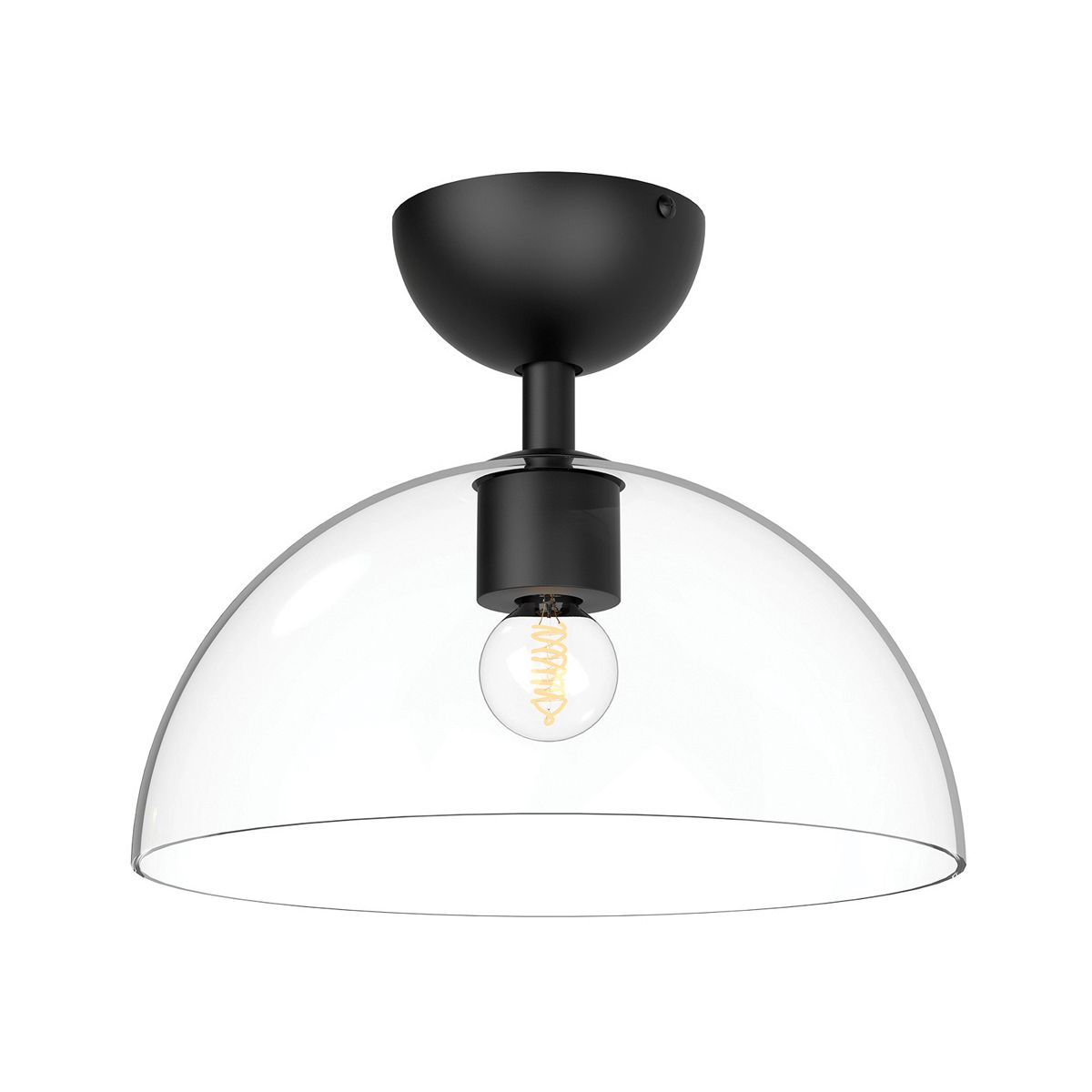 ALM-JUDE-SF-MB-CL Alora Mood Jude 1 lt Semi Flush Light Matte Black