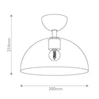 ALM-JUDE-SF-MB-CL Alora Mood Jude 1 lt Semi Flush Light Matte Black