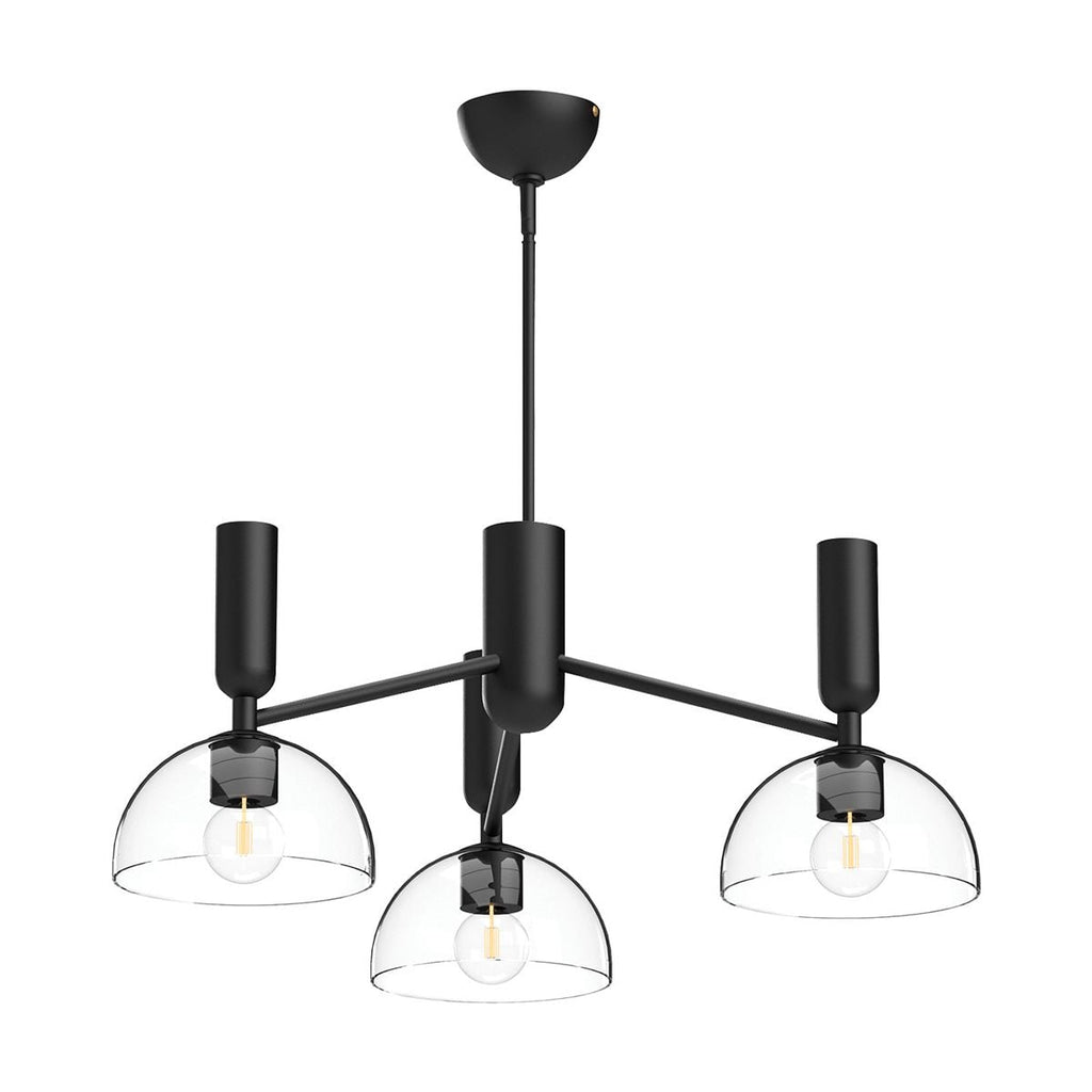 ALM-JUDE3-MB-CL Alora Mood Jude 3 lt Chandelier Matte Black