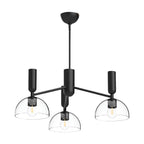 ALM-JUDE3-MB-CL Alora Mood Jude 3 lt Chandelier Matte Black