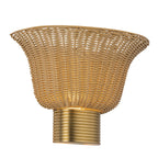 ALM-KAI-2WU-BG Kai 2 Light Wall Light  Brushed Gold & Rattan