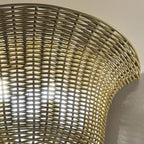 ALM-KAI-2WU-BG Kai 2 Light Wall Light  Brushed Gold & Rattan