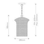 ALM-KAI-P-S-BG Kai 1 Light Small Pendant Brushed Gold & Rattan