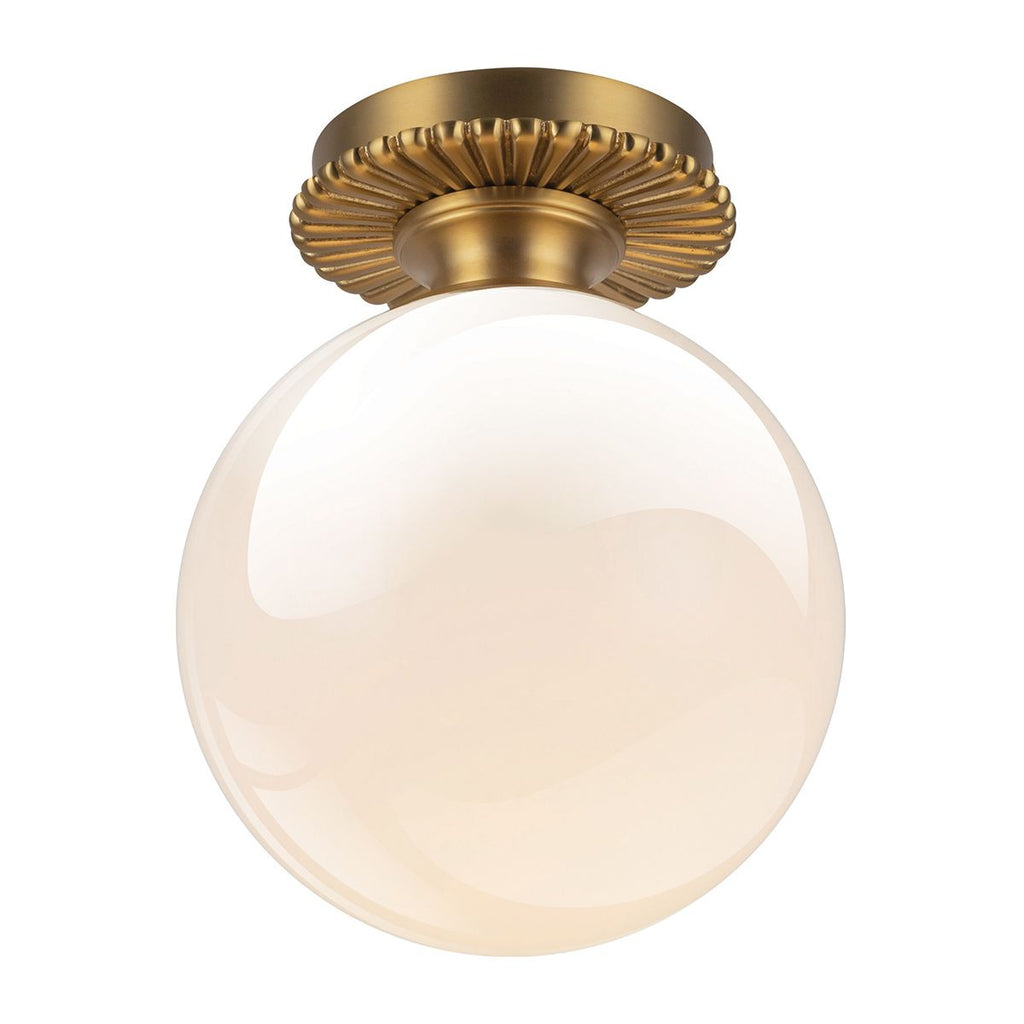 ALM-OTIS-F-BG-OP Otis  Bathroom 1 Light Flush Ceiling Brushed Gold