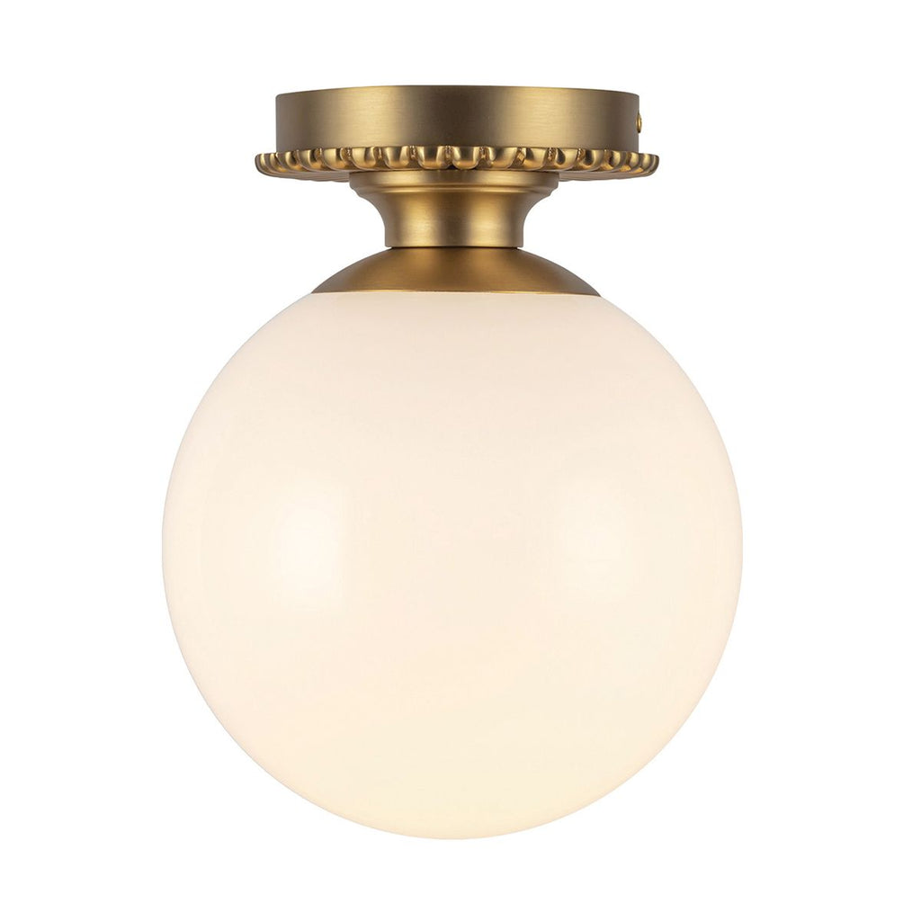 ALM-OTIS-F-BG-OP Otis  Bathroom 1 Light Flush Ceiling Brushed Gold