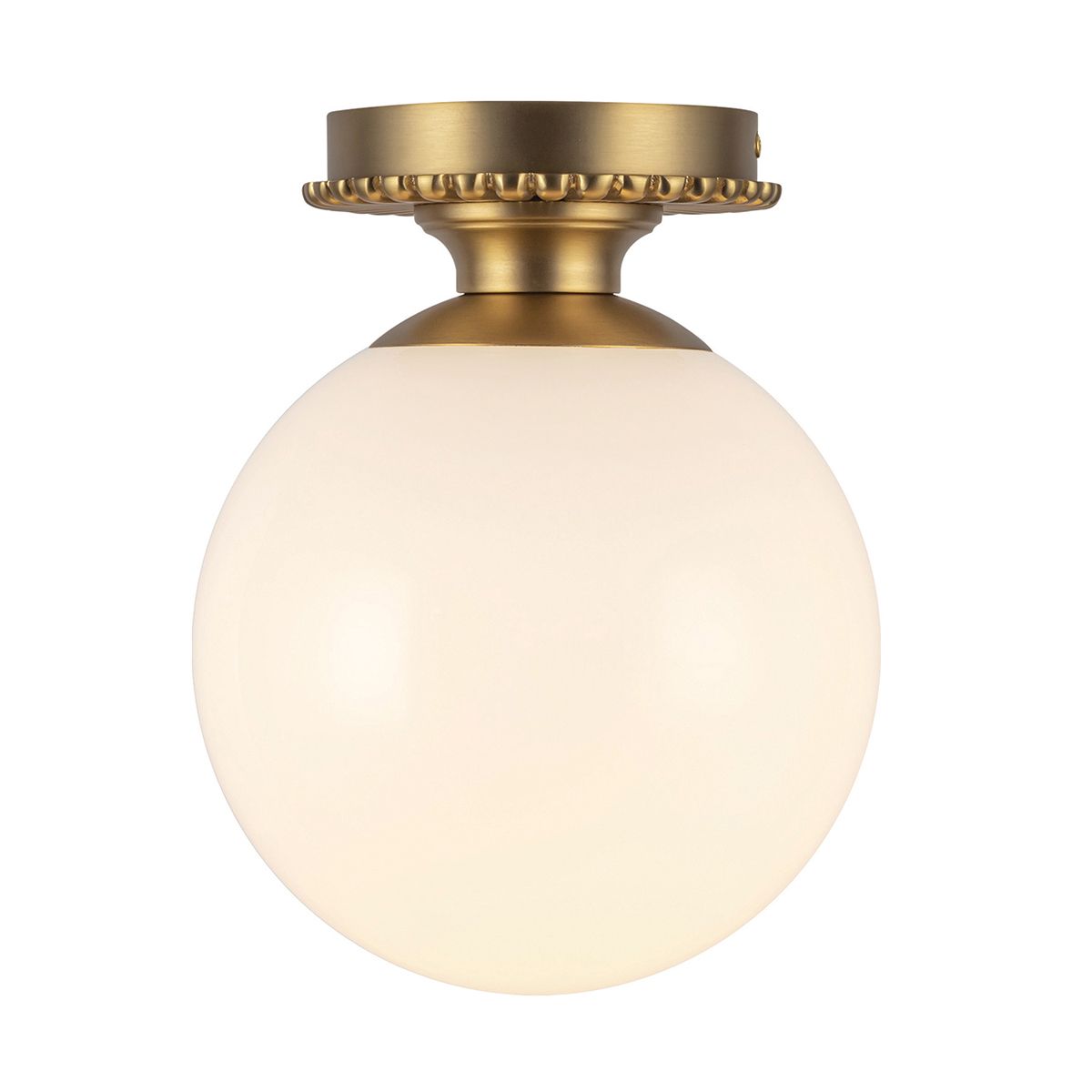 ALM-OTIS-F-BG-OP Otis  Bathroom 1 Light Flush Ceiling Brushed Gold