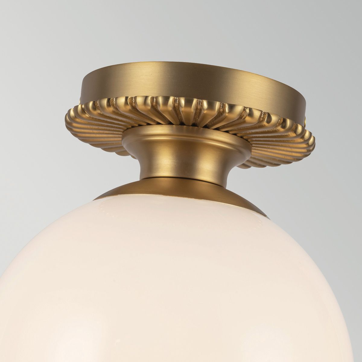 ALM-OTIS-F-BG-OP Otis  Bathroom 1 Light Flush Ceiling Brushed Gold