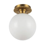 ALM-OTIS-F-BG-OP Otis  Bathroom 1 Light Flush Ceiling Brushed Gold