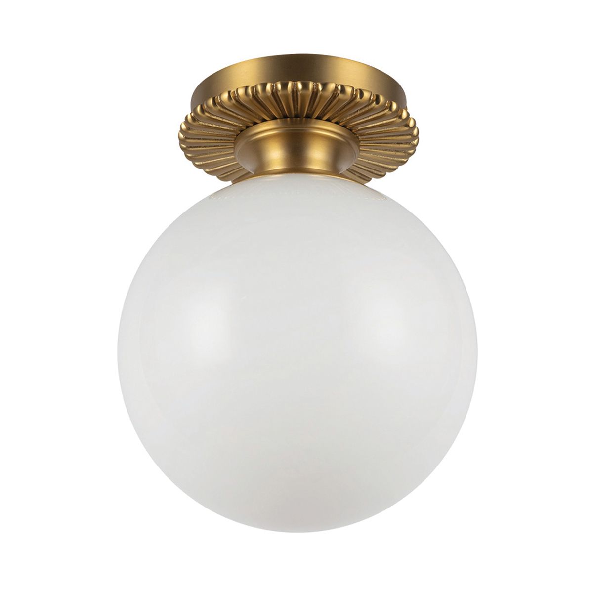 ALM-OTIS-F-BG-OP Otis  Bathroom 1 Light Flush Ceiling Brushed Gold