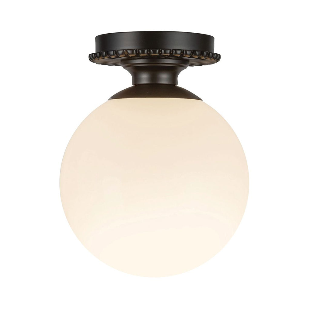 ALM-OTIS-F-MB-OP Otis  Bathroom 1 Light Flush Ceiling Matte Black