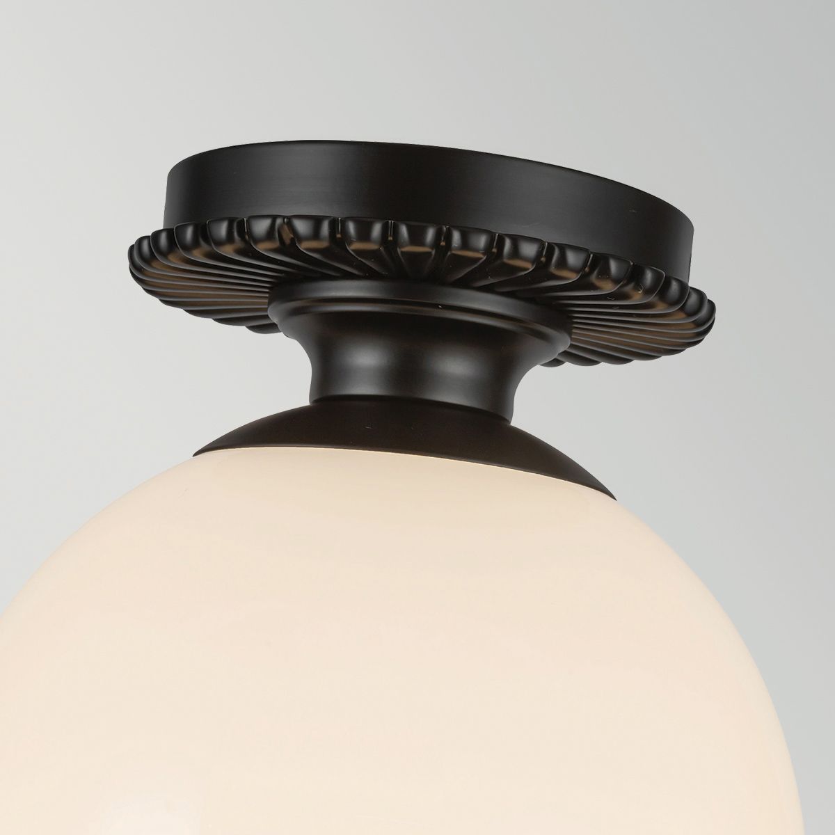 ALM-OTIS-F-MB-OP Otis  Bathroom 1 Light Flush Ceiling Matte Black
