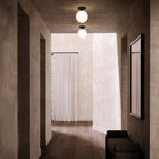ALM-OTIS-F-MB-OP Otis  Bathroom 1 Light Flush Ceiling Matte Black