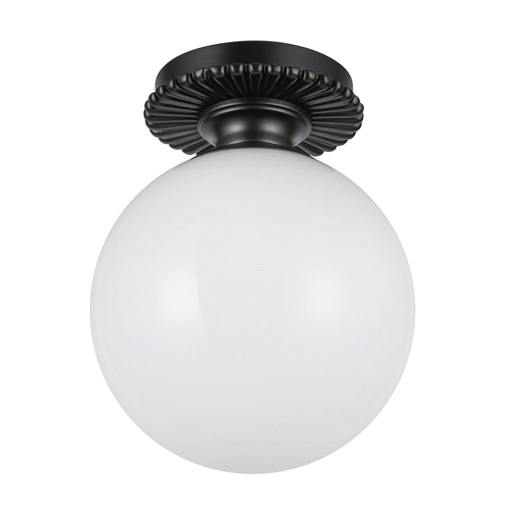 ALM-OTIS-F-MB-OP Otis  Bathroom 1 Light Flush Ceiling Matte Black