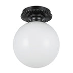 ALM-OTIS-F-MB-OP Otis  Bathroom 1 Light Flush Ceiling Matte Black