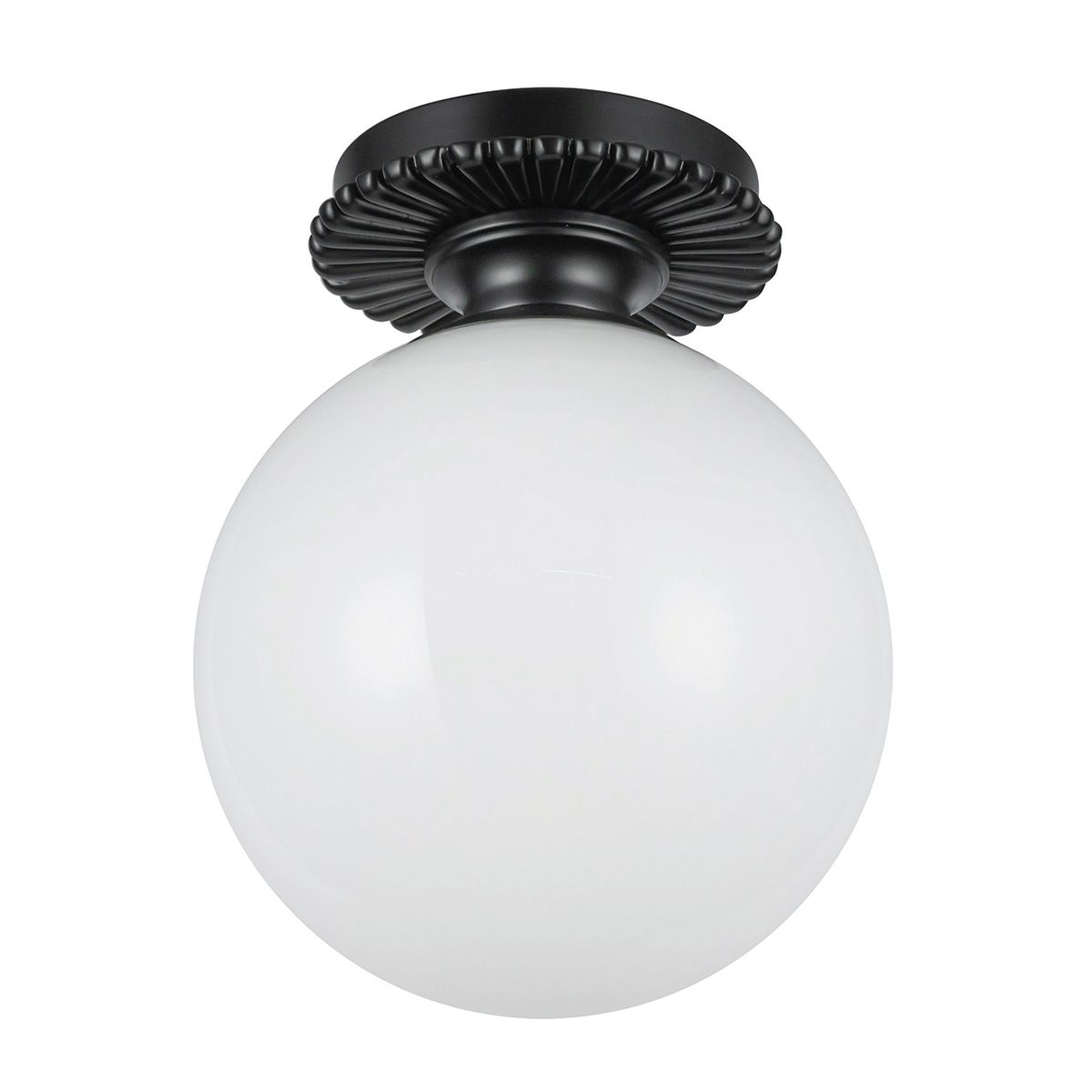 ALM-OTIS-F-MB-OP Otis  Bathroom 1 Light Flush Ceiling Matte Black