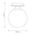ALM-OTIS-F-MB-OP Otis  Bathroom 1 Light Flush Ceiling Matte Black