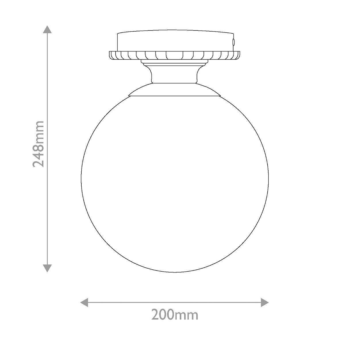 ALM-OTIS-F-MB-OP Otis  Bathroom 1 Light Flush Ceiling Matte Black