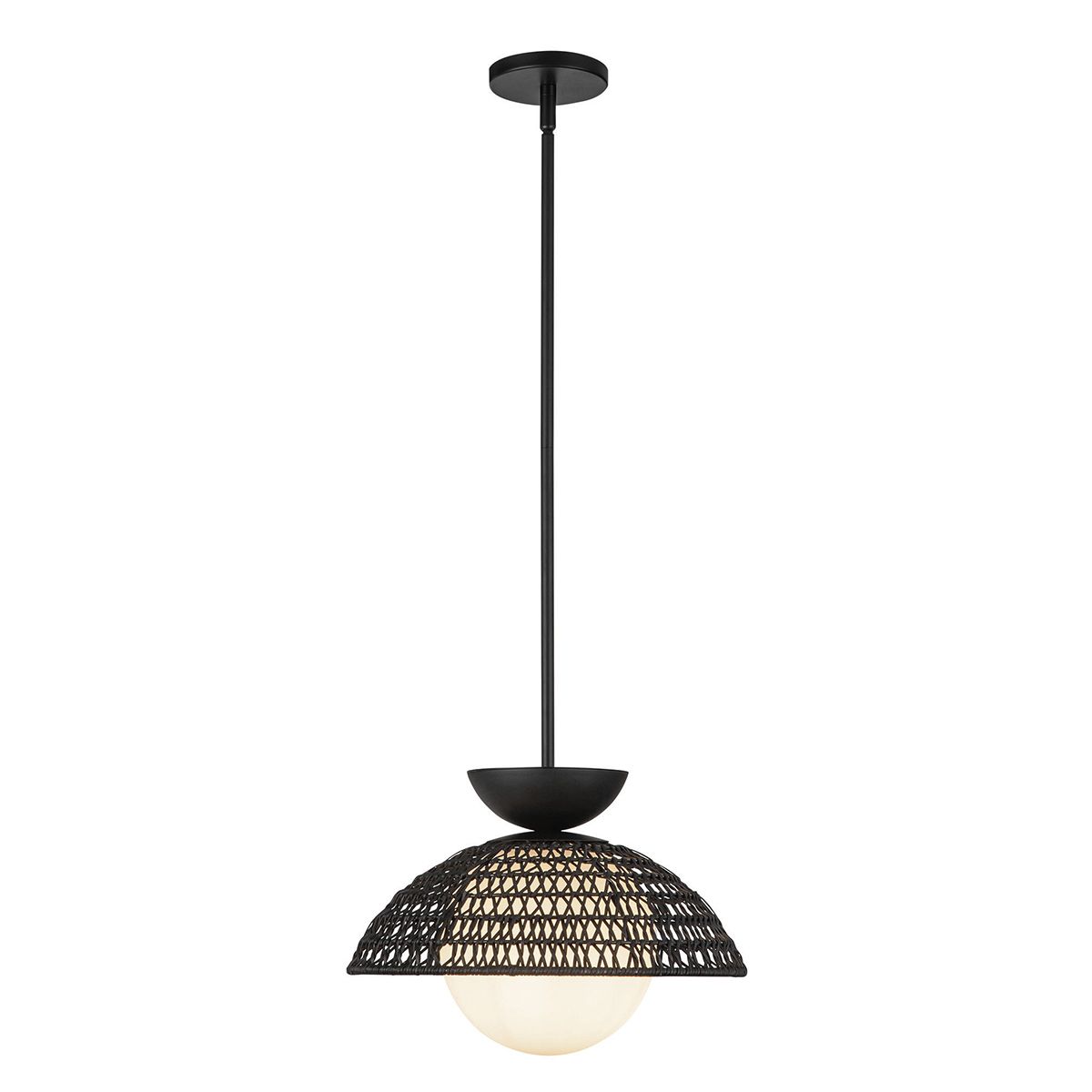 ALM-PERTH-P-BK Alora Mood Perth 1 lt Pendant Matte Black
