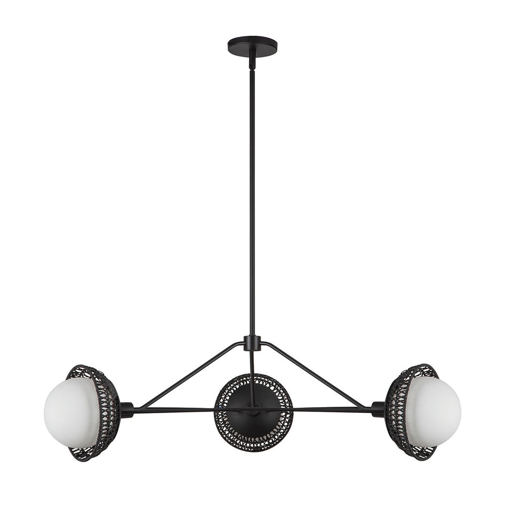 ALM-PERTH3-BK Alora Mood Perth 3 lt Chandelier Matte Black