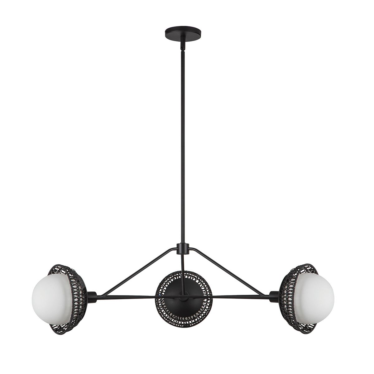 ALM-PERTH3-BK Alora Mood Perth 3 lt Chandelier Matte Black
