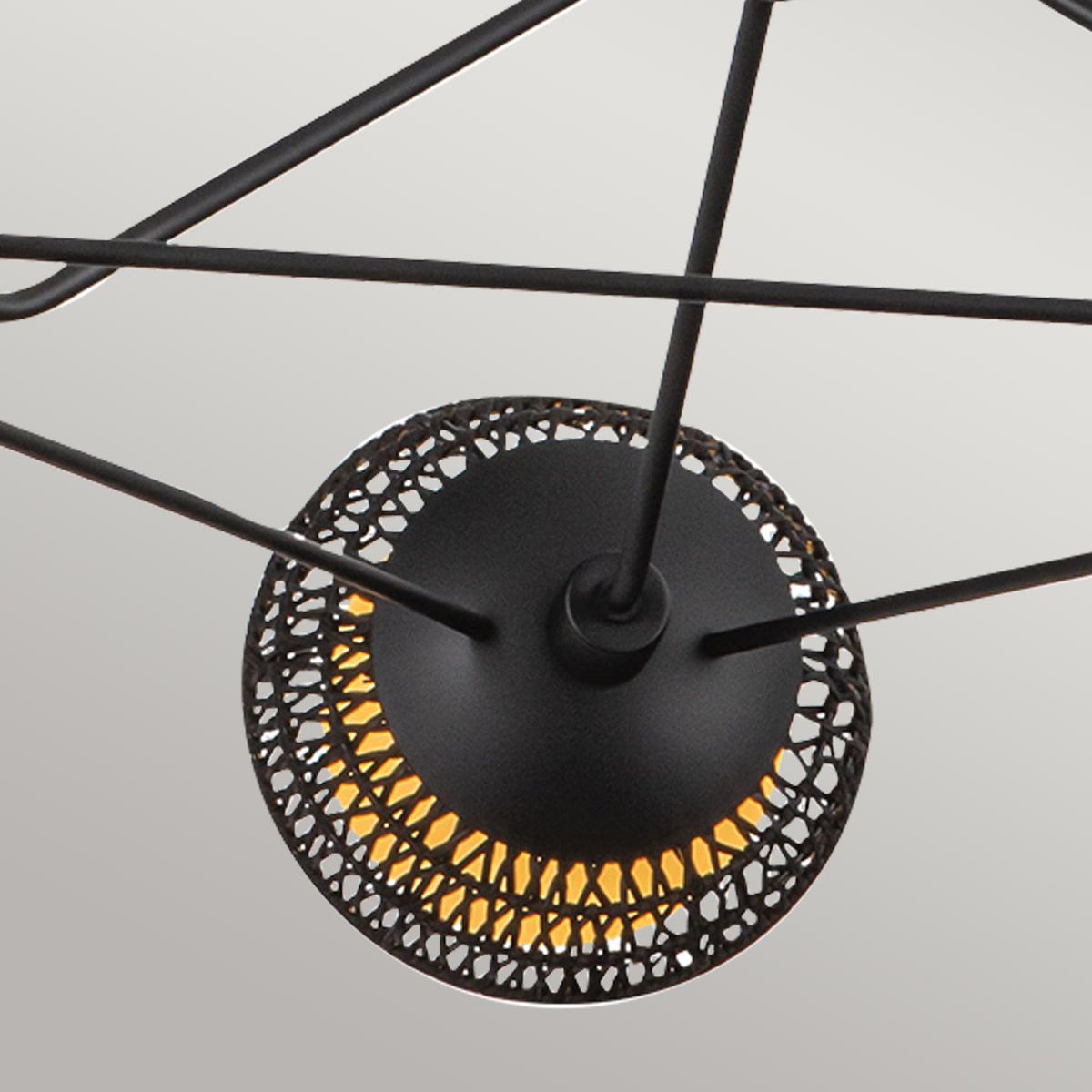 ALM-PERTH3-BK Alora Mood Perth 3 lt Chandelier Matte Black