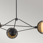 ALM-PERTH3-BK Alora Mood Perth 3 lt Chandelier Matte Black
