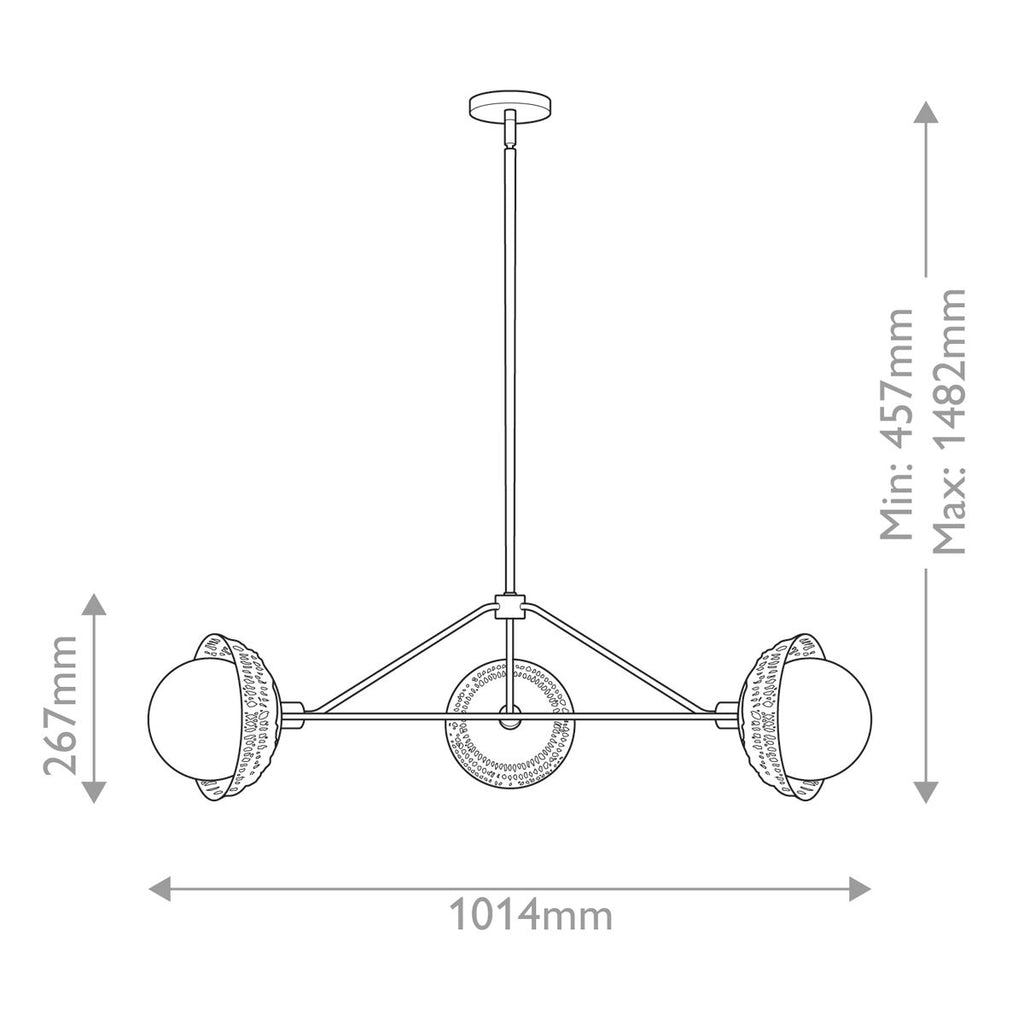 ALM-PERTH3-BK Alora Mood Perth 3 lt Chandelier Matte Black