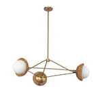 ALM-PERTH3-GD Alora Mood Perth 3 lt Chandelier Brushed Gold
