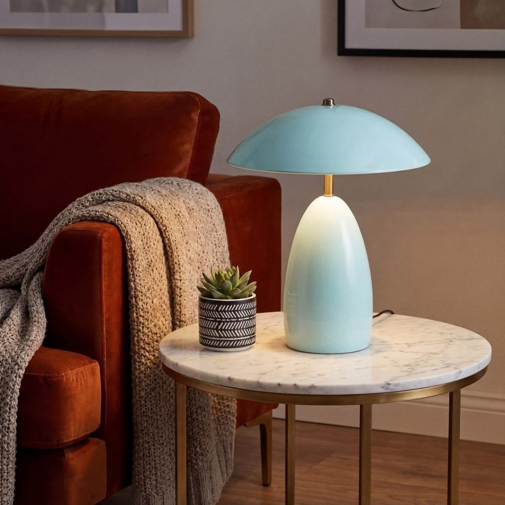 ALM-POPPY-TL-M-CB Poppy LED Medium Table Lamp Cerulean Light Blue