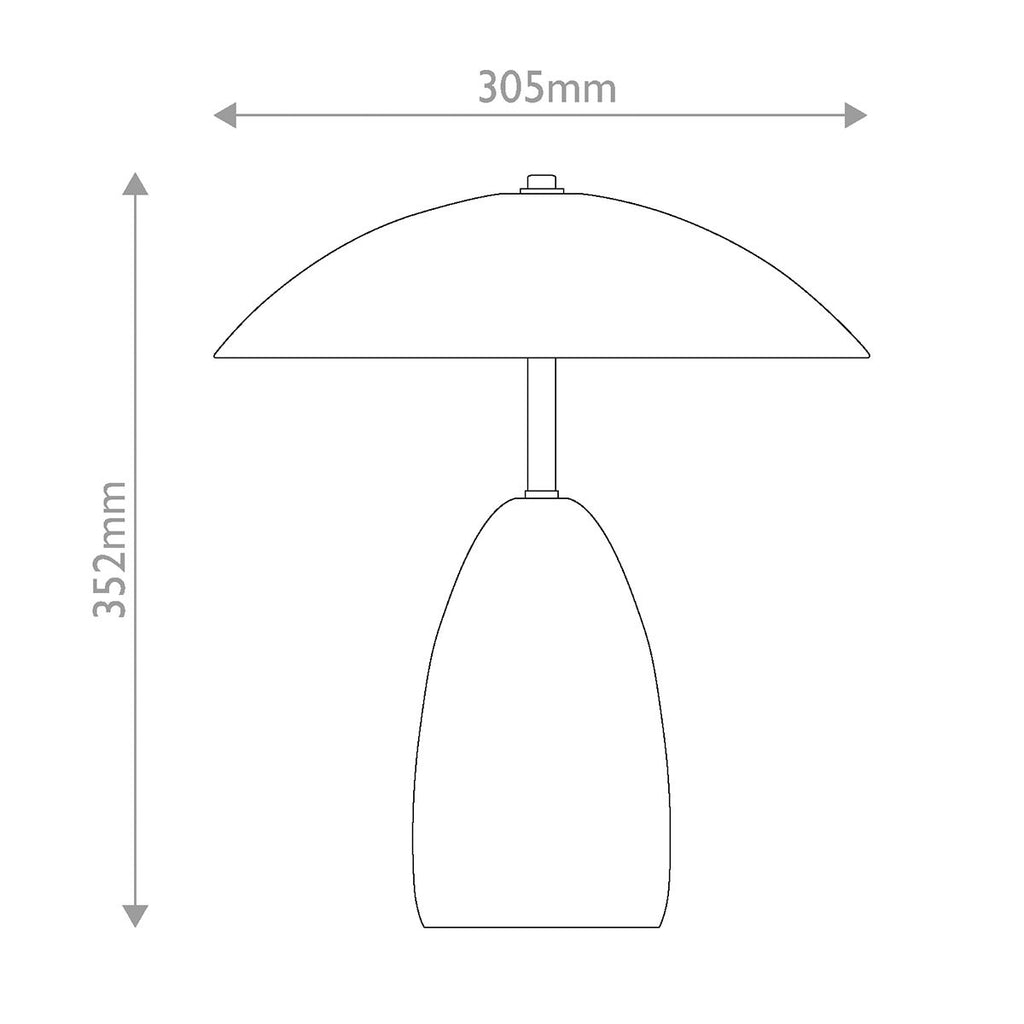 ALM-POPPY-TL-M-PG Poppy LED Medium Table Lamp Pine Green