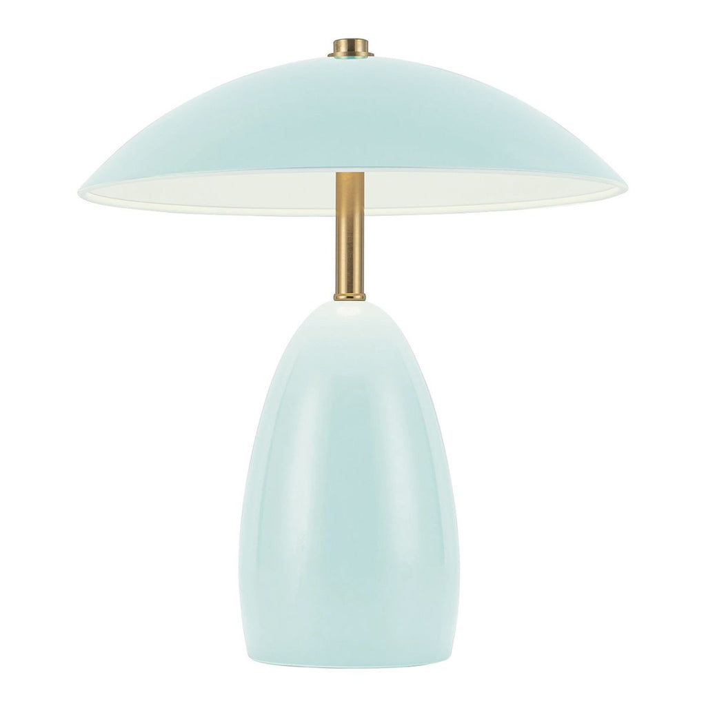 ALM-POPPY-TL-S-CB-LV Poppy 12V LED Rechargeable Small Table Lamp Cerulean Light Blue