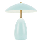 ALM-POPPY-TL-S-CB-LV Poppy 12V LED Rechargeable Small Table Lamp Cerulean Light Blue