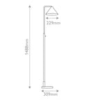 ALM-REMYCK-FL-GD Alora Mood Remyck 1 lt Floor Lamp Brushed Gold