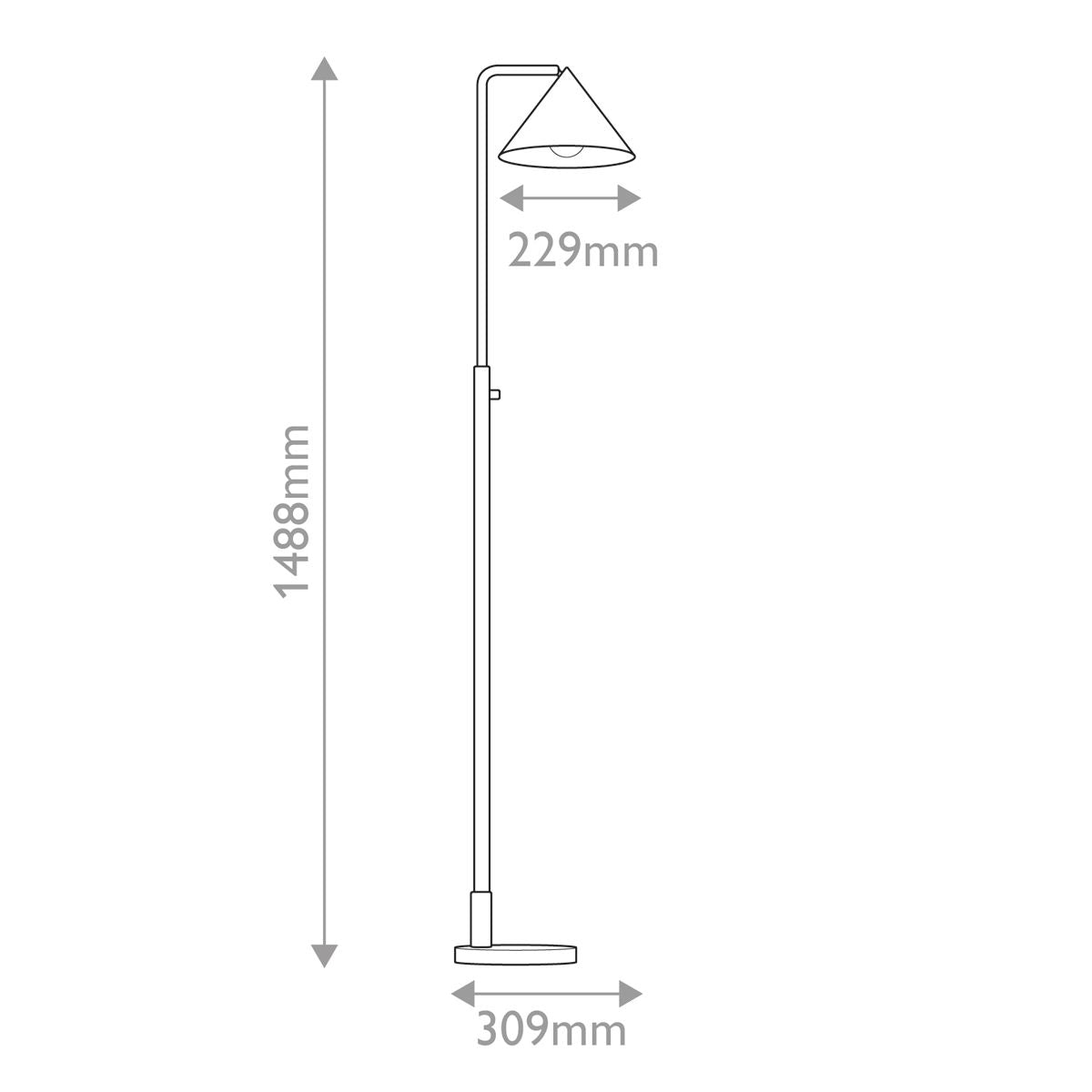 ALM-REMYCK-FL-GD Alora Mood Remyck 1 lt Floor Lamp Brushed Gold