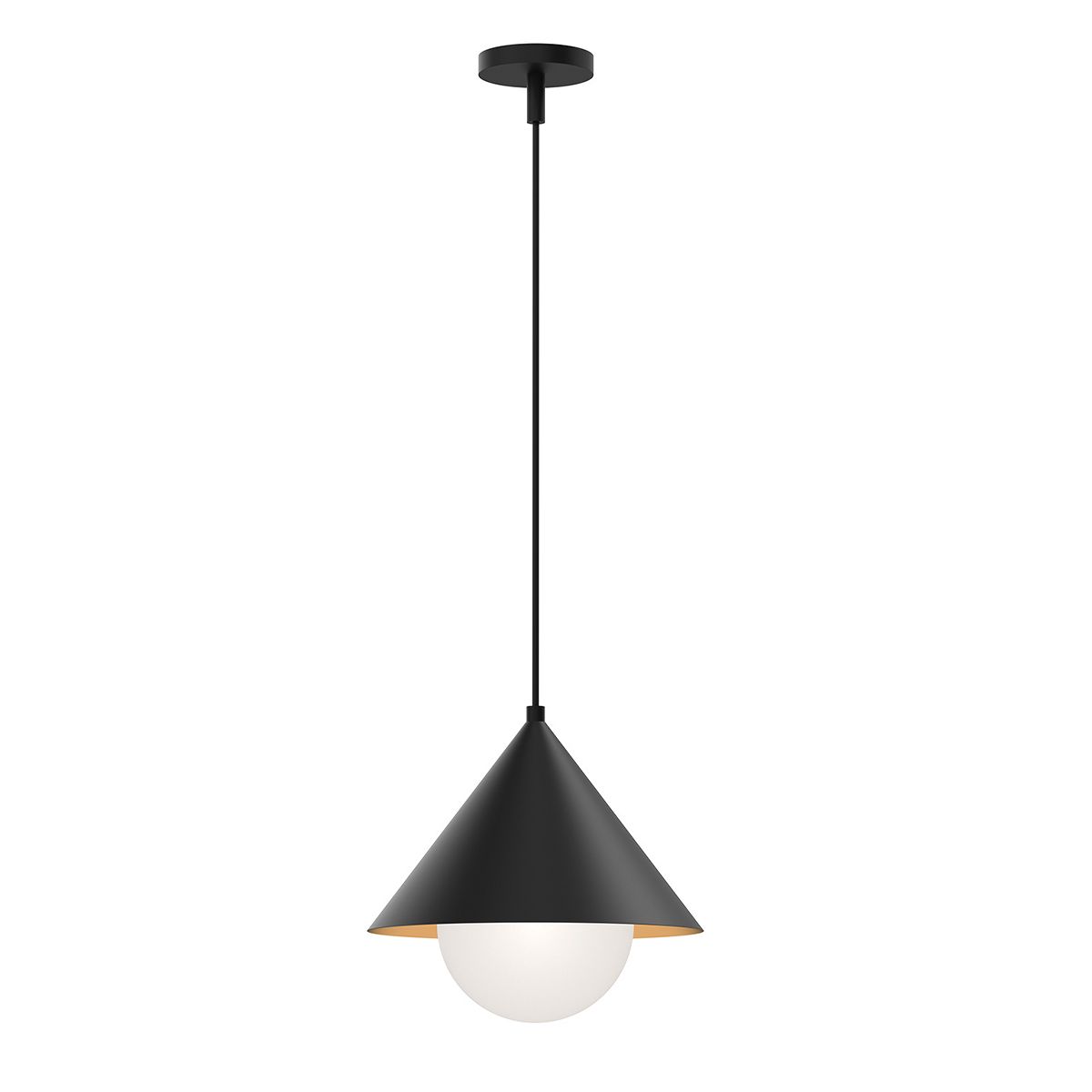ALM-REMYCK-P-BK Alora Mood Remyck 1 lt Pendant Matte Black
