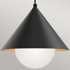 ALM-REMYCK-P-BK Alora Mood Remyck 1 lt Pendant Matte Black